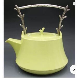 Villeroy & Boch Tea Delight The Vert Teapot with Branch‎ Silver Plate Handle.